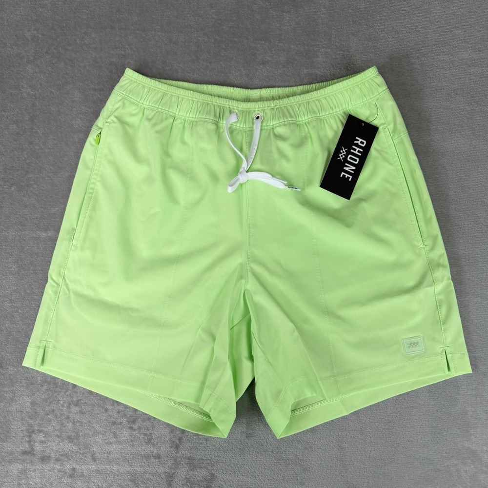 Rhone R&R Swim Trunks Shorts Mens Small Spearmint Lined Zip Pockets $88 New NWT